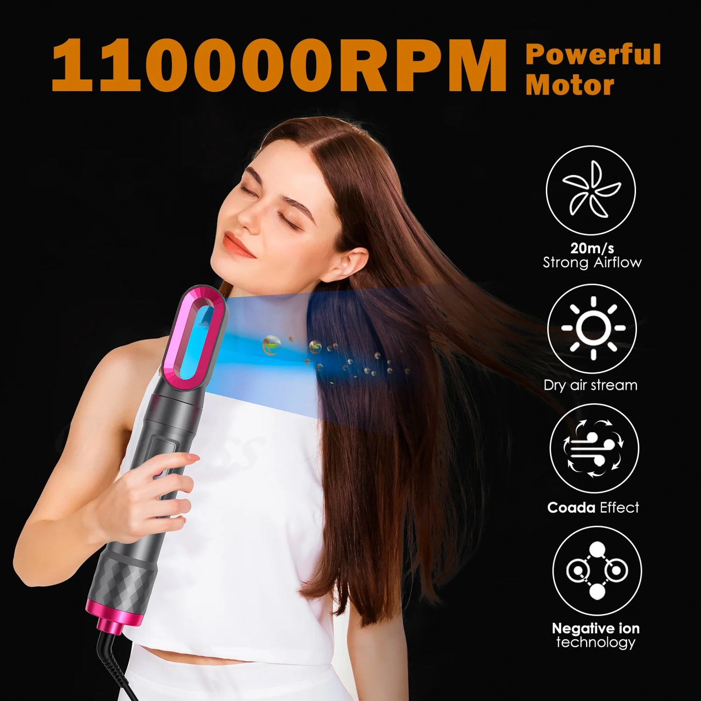 Multi Functional Hairstyle All In One Hair Dryer Safety Personal Hair Care Styling Negative Ion Constant Anion Electric Dryers