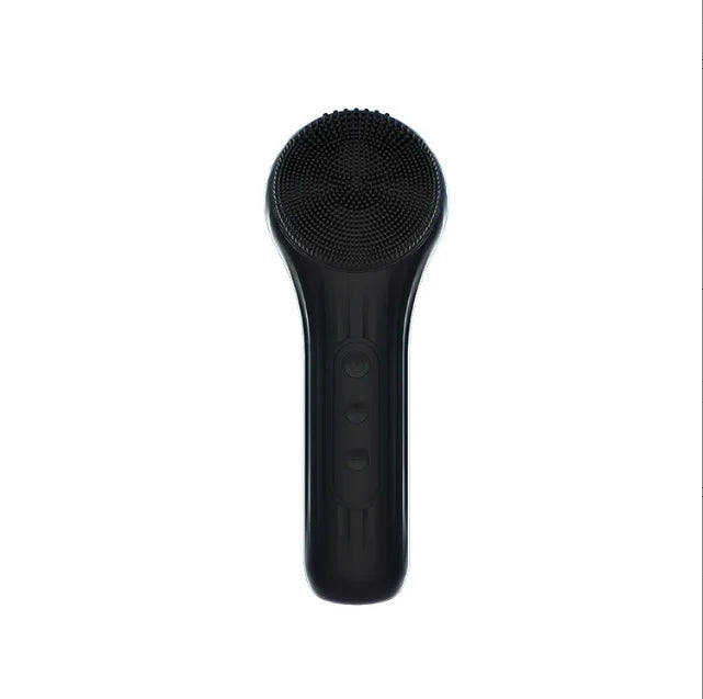 Rechargeable 2-in-1 Silicone Face Scrubber, Electric Facial Cleansing Brush, Facial Cleansing Heating Vibrating Massage Brush